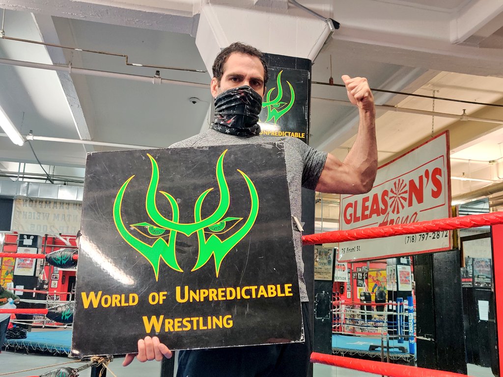 Israel Joffe representing the World of Unpredictable Wrestling at the world-famous Gleason's Gym in Brooklyn.